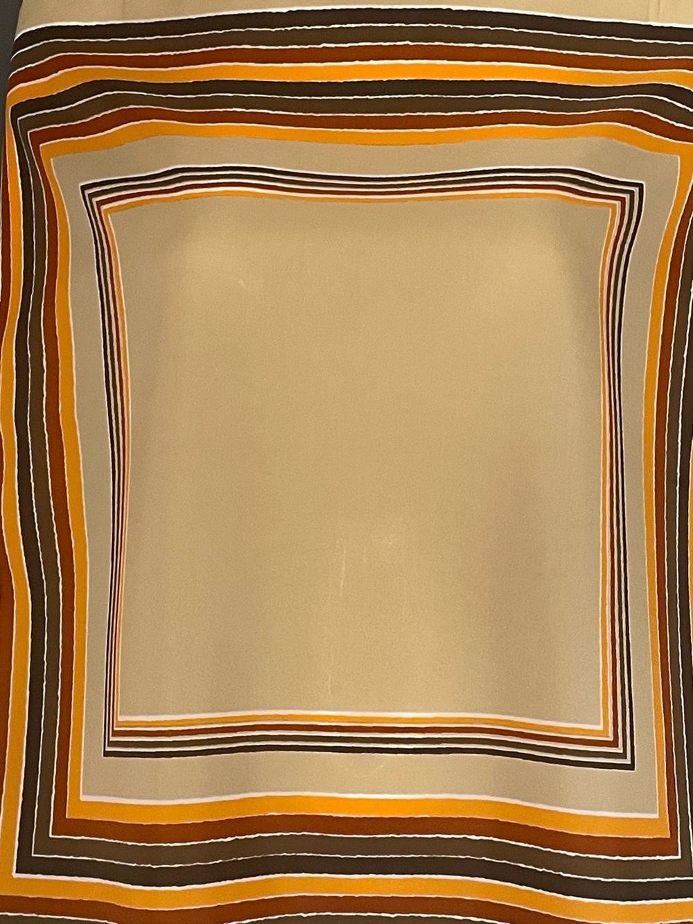 Vintage 70s Striped Poly Scarf 21 In Excellent Confition - Picture 4 of 9